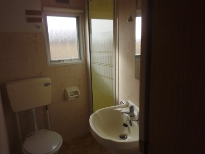W willi Willa Oleńka w Niechorzu można skorzystać z łazienki przedstawionej na zdjęciu
