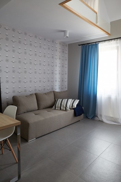 Na zdjęciu przedstawiony jest pokój w pensjonacie Villa NAUTICA w którym macie możliwość Państwo się zatrzymać podczas wypoczynku w Mrzeżynie
