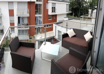 Rzut oka na to, jak apartament Premium Apartamenty Klifowa Rewal w Rewalu (ul. Morska 5) prezentuje się od zewnątrz.