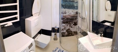 Przykładowa łazienka w apartamencie Premium Apartamenty Klifowa Rewal (nad morzem, woj. zachodniopomorskie)