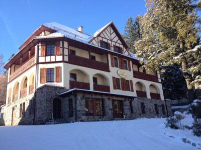 Fotografia z Karpacza, pokazująca rezydencja Rezydencja APOLLO w wyjątkowej, zimowej scenerii.