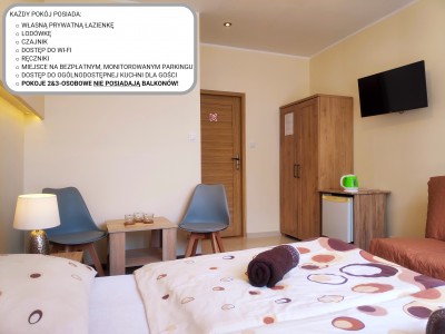 Fotografia przedstawia łóżko | dom gościnny Strzelec Karpacz centrum. Karkonosze