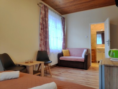 Na zdjęciu sofa w pokoju - Strzelec Karpacz centrum | Karpacz (wypoczywaj w górach) 
