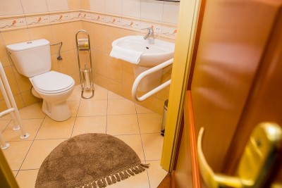 W pokoju Pensjonat ZŁOTY WIDOK w Karpaczu można skorzystać z łazienki przedstawionej na zdjęciu