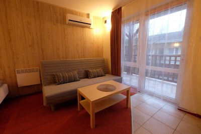 Na zdjęciu widzimy pokój w apartamencie Apartamenty PATIO (ul. Parkowa 5A, 72-350 Niechorze, woj. zachodniopomorskie)