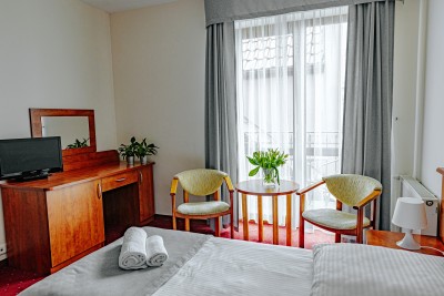 Pensjonat PANORAMA SPA - łóżko w pokoju