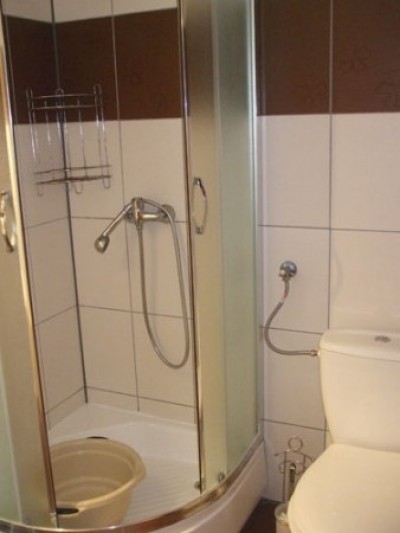 Fotografia przedstawia łazienkę w domu gościnnym Dom Gościnny PAWEŁ