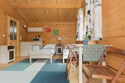 Fotografia przedstawia łoże w domku letniskowym Domki i Pokoje BOSMAN